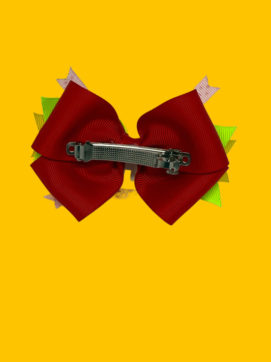 Burger & Fries Cartoon Hair Bow